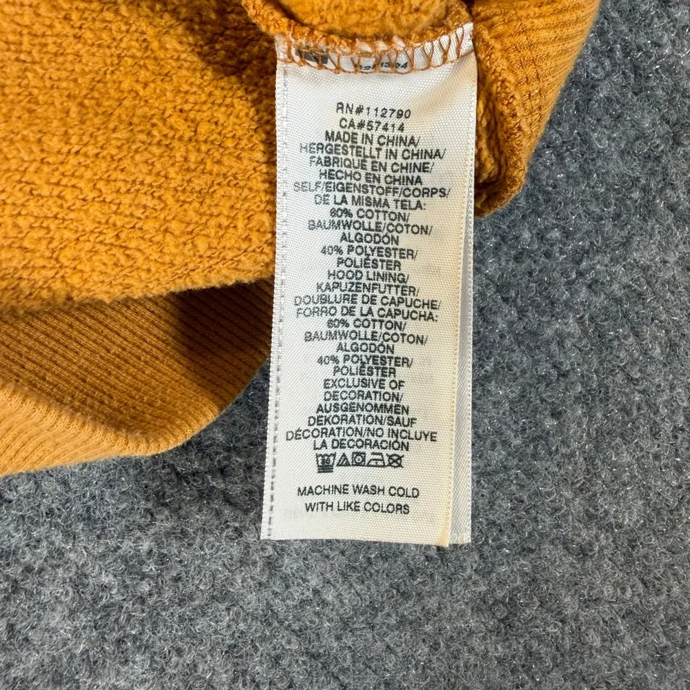 True Religion Mens Mustard Yellow Full Zip Horseshoe Graphic Hoodie Medium #3295